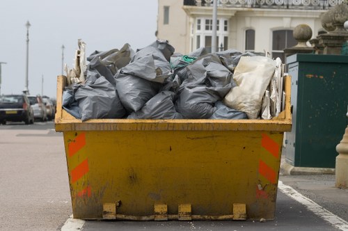 Professional skip hire service in action