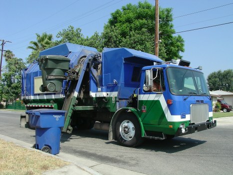 Construction site with waste removal services in Hackbridge