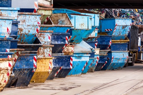 Hackbridge skip hire service in action